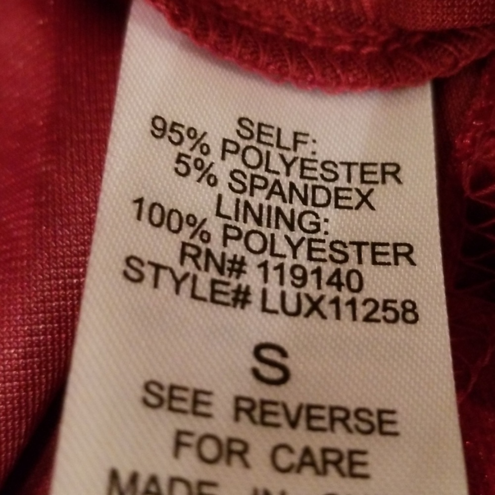 red velvet peplum strapless top - Picture 6 of 6